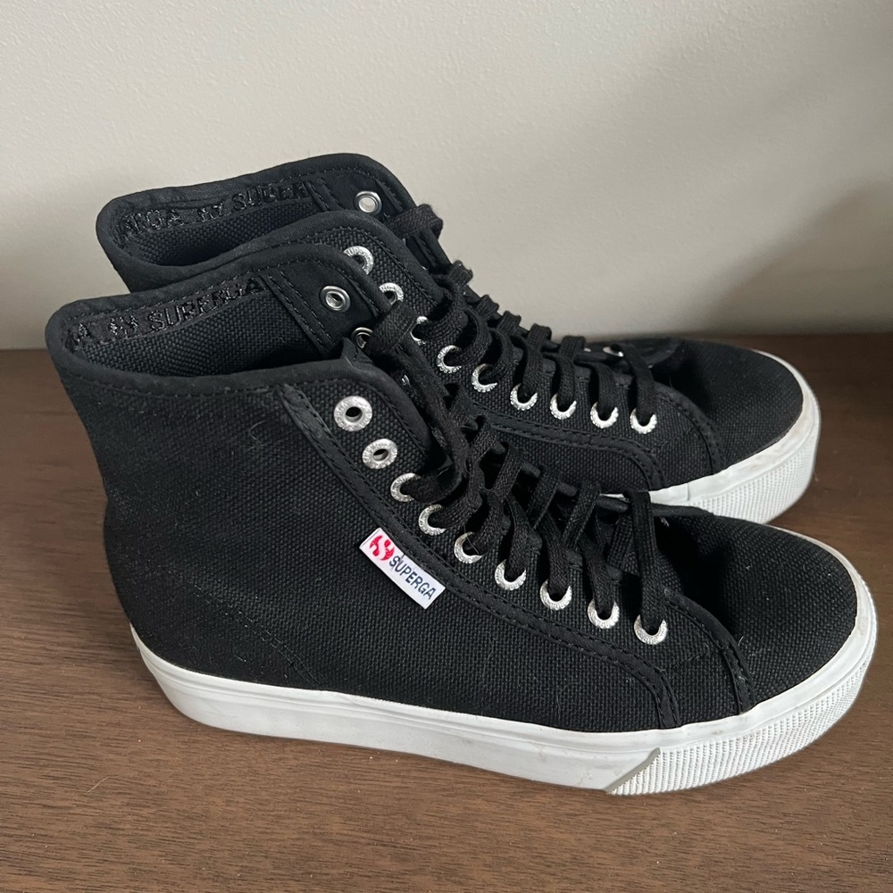 Superga Black Canvas High-Tops